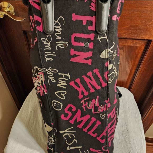 Nice Vintage Victoria Secret Wheelie Luggage Carry On - Picture 11 of 15